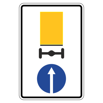 Дорожный знак 4.8.1 «Направление движения транспортных средств с опасными грузами»